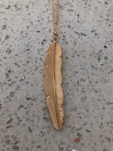 GOLDEN FEATHER  NECKLACE