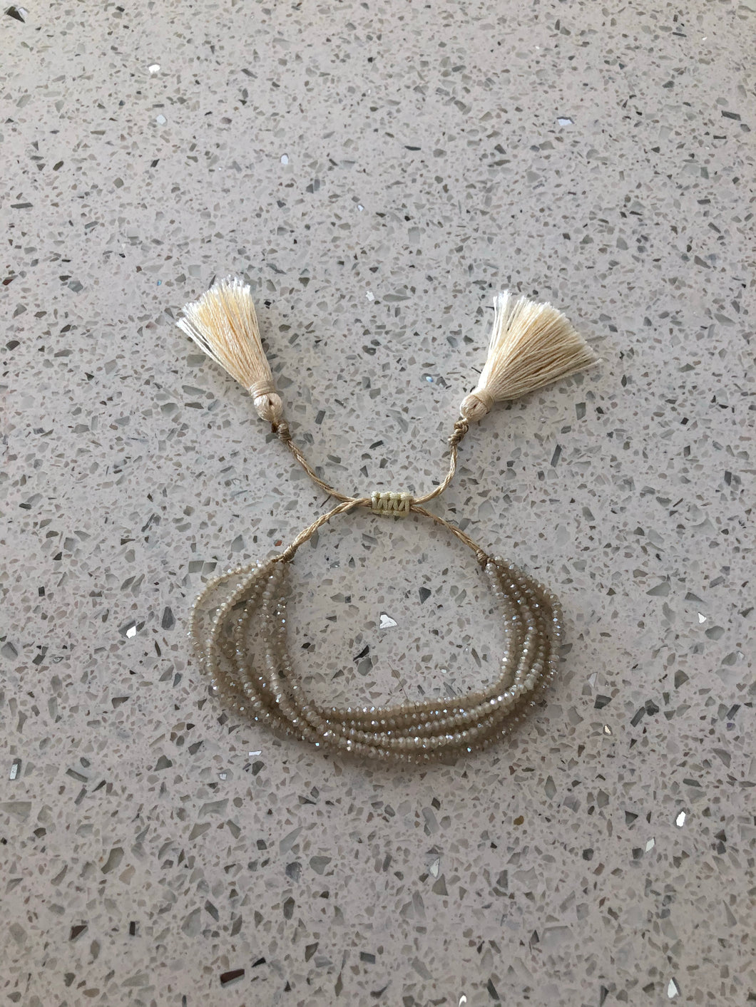 CHAMPAGNE SHOWERS BEADED BRACELET