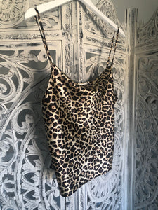 COWL NECK LEOPARD CAMI