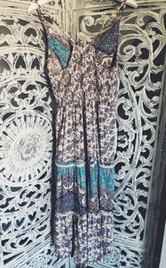 HIGH LOW TEIRED MIDI DRESS