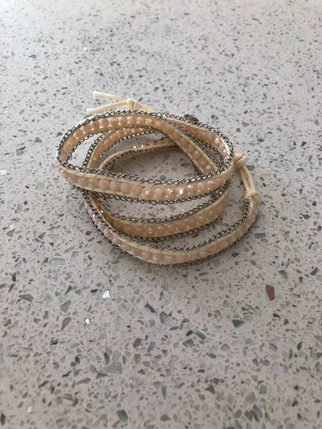 CHAMPAGNE CHAIN WRAP BRACELET