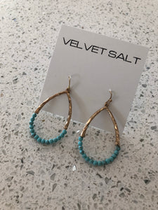 TEAR DROP EARRINGS- TURQUOISE