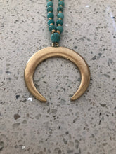 Load image into Gallery viewer, CRESCENT TURQUOISE NECKLACE