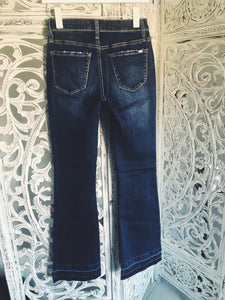 MICRO FLARE FRAYED JEAN